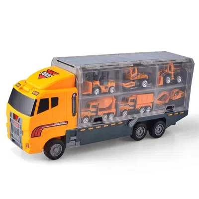 Az Trading & Import 11 In 1 Construction Truck Vehicle Car Toy Set Play Vehicles In Carrier Truck