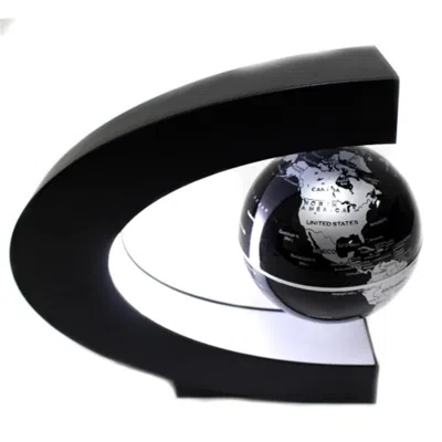 Az Trading & Import C Shape Magnetic Levitation Floating Globe, Black Silver