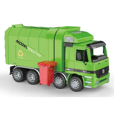 Az Trading & Import Friction Powered Recycling Garbage Truck With Side Loading & Back Dump For Kids