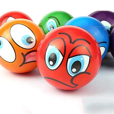 Az Trading & Import Mini Emoji Soft Foam Stress Balls - 24 Balls Per Box