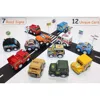 Az Trading & Import Pull Back & Go Mini Cars & 7 Road Signs Play Set - 12 Piece