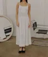 Azalea Iris Midi Dress In Ivory In Multi