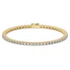 Azalea Jewelry Women's Gold Classic Four Prong Diamond Bracelet / Small Diamond Tennis Bracelet In Gold