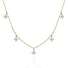 Azalea Jewelry Women's Gold Clover Station Necklace In Gold