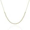 Azalea Jewelry Women's Gold Diamond By The Yard Station Necklace In Gold