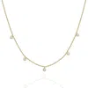 Azalea Jewelry Women's Gold Five Lab Diamond Station Necklace In Gold