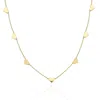 Azalea Jewelry Women's Gold Heart Station Necklace In Gold