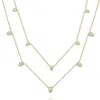 Azalea Jewelry Women's Gold Tear Drop Station Necklace, Large In Gold