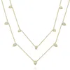 Azalea Jewelry Women's Gold Tear Drop Station Necklace, Small In Gold