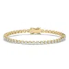 Azalea Jewelry Women's Gold Bezel Set Lab Diamond Tennis Bracelet/ Medium Size In Gold