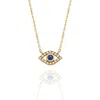 Azalea Jewelry Women's Gold / White / Rose Gold Diamond Evil Eye Necklace In Gold