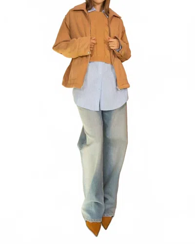 Azalea Porter Barn Jacket In Camel In Brown