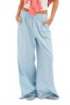 Azalea Sadie Wide Leg Pants In Sky In Blue