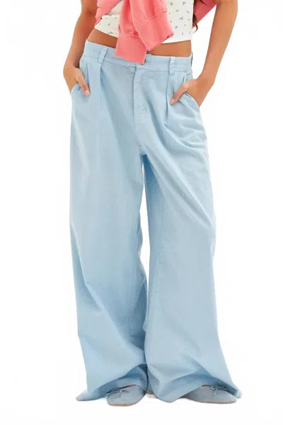 Azalea Sadie Wide Leg Pants In Sky In Blue