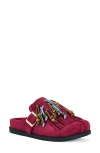 Azalea Wang Abeille Clog In Burgundy