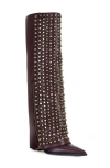 Azalea Wang Agustue Knee High Boot In Burgundy
