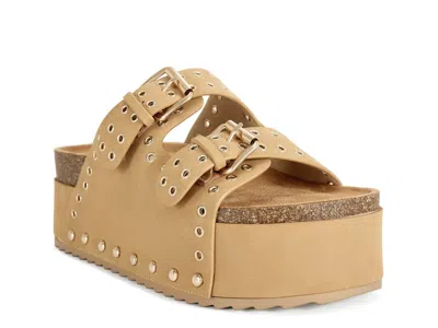 Azalea Wang Algedi Platform Sandal In Neutral