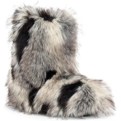 Azalea Wang Alixia Faux Fur Boot In Black