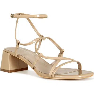 Azalea Wang Anika Ankle Strap Sandal In Beige