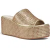 Azalea Wang Arachna Platform Wedge Sandal In Gray