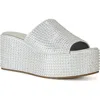 Azalea Wang Arachna Platform Wedge Sandal In Silver