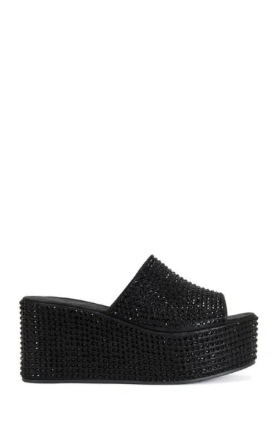 Azalea Wang Arachna Wedge Sandal In Black