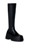Azalea Wang Aretha Tall Sock Boot In Black