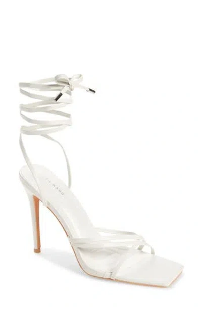 Azalea Wang Arica Ankle Wrap Sandal In White