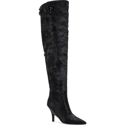 Azalea Wang Backer Thigh High Boot In Black