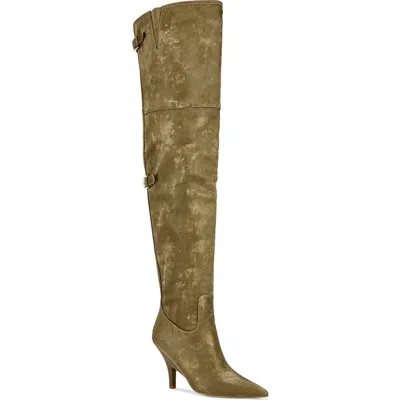 Azalea Wang Backer Thigh High Boot In Brown