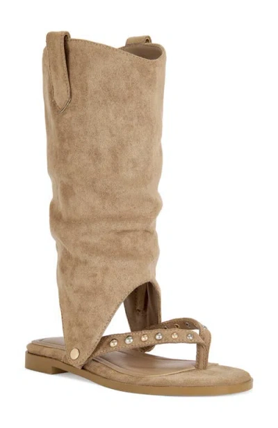 Azalea Wang Barrera Ankle Cuff Sandal In Brown