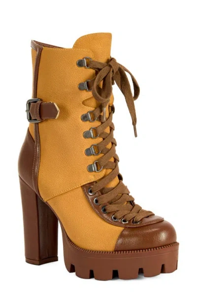 Azalea Wang Barrington Bootie In Tan