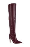 Azalea Wang Beaucoup Over The Knee Boot In Burgundy