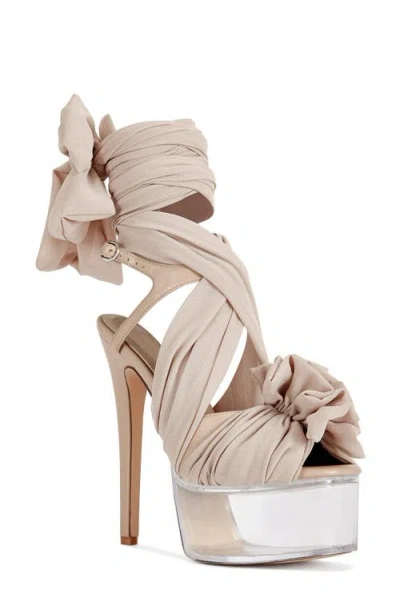 Azalea Wang Beauden Ankle Strap Platform Sandal In Neutral