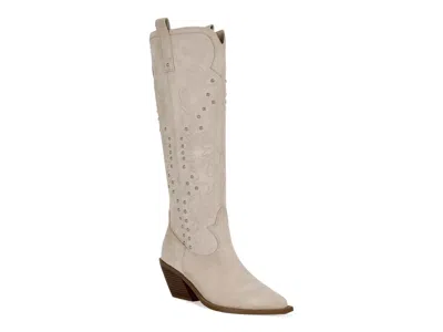 Azalea Wang Beckett Cowboy Boot In White