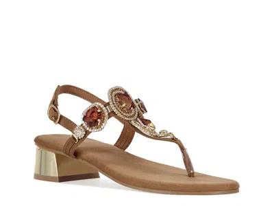 Azalea Wang Behitha T-strap Sandal In Brown