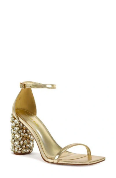 Azalea Wang Bernelle Ankle Strap Sandal In Gold