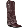 Azalea Wang Beth Foldover Cowboy Boot In Brown