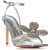 Azalea Wang Bevie Ankle Strap Sandal In Silver