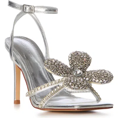Azalea Wang Bevie Ankle Strap Sandal In Silver