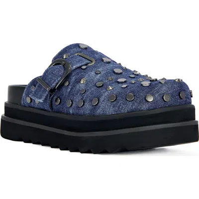 Azalea Wang Billie Platform Mule In Blue
