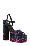 Azalea Wang Birchsequin Ankle Strap Platform Sandal In Multi