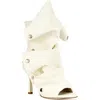 Azalea Wang Birdsong Open Toe Bootie In Brown