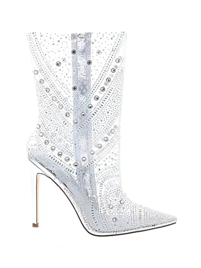 Pre-owned Azalea Wang Boots In Silver