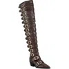 Azalea Wang Braulia Buckle Over The Knee Boot In Brown