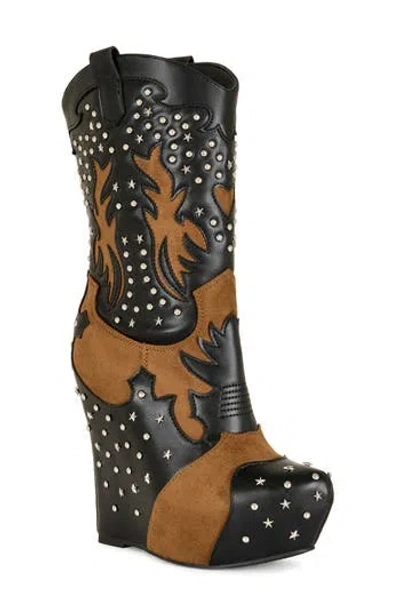 AZALEA WANG AZALEA WANG CALLIA PLATFORM WESTERN BOOT