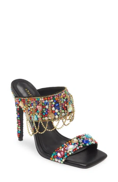 Azalea Wang Camp Rhinestone Sandal In Multi