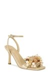 Azalea Wang Candela Ankle Strap Sandal In Beige