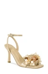 Azalea Wang Candela Ankle Strap Sandal In Neutral