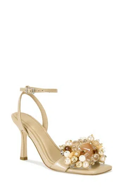 Azalea Wang Candela Ankle Strap Sandal In Neutral